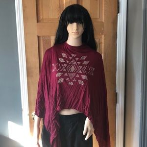 Rue 21 Burgundy Shawl